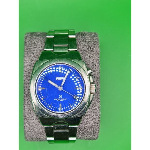 Seiko Kinetic “S” Ref. 5M63-0A30 Blue Sunburst Dial main image 5
